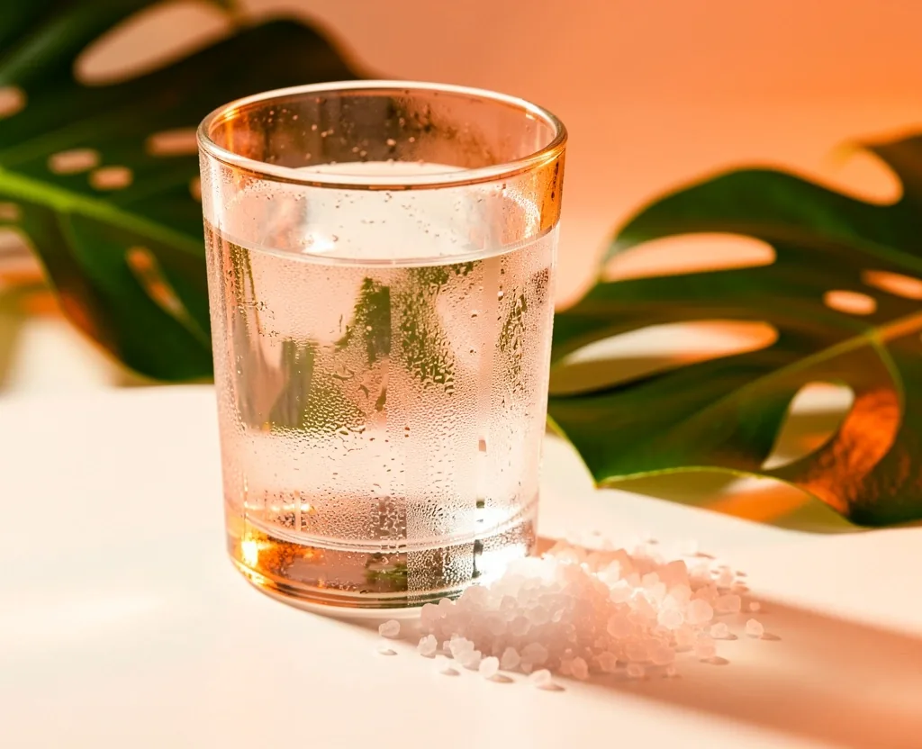 Mineral hydration on a light surface